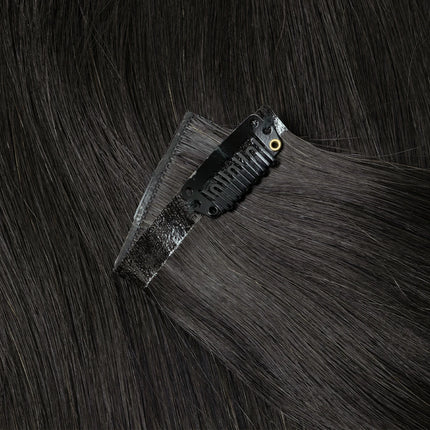 Invisible PU Weft Clip In Extension Human Hair Injected Clip in Hair Weft Machine Remy 12"-24" 7Pcs Silk Straight Clip On Hairs