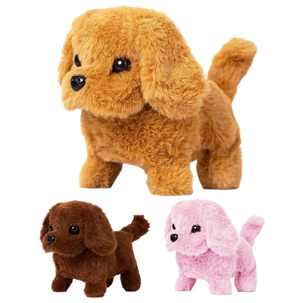 New Electric Realistic Plush Simulation Smart Dog Children Toy Can Walking And Call Electric Plush Robot Pet Dogs For Boys Girls