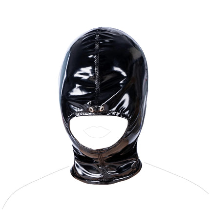 Open Mouth Slave Sex Party Mask for Women Men SM Leather Hood Blindfold Head Harness Mask Bdsm Bondage Fetish Erotic Tool Adults