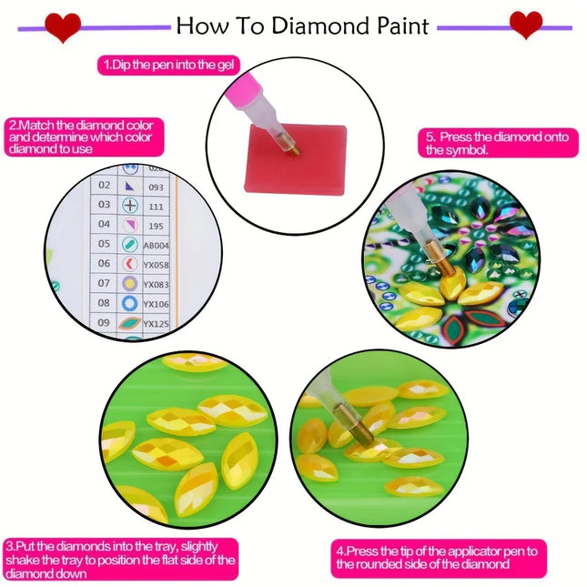 15pcs/Set DIY Handmade Artificial Diamond Painting Stickers, Free To Stick Cartoon Alien Stickers