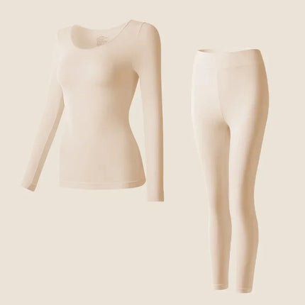 Two Piece Set Thermal Underwear Winter Clothes Women 2025 Ultra-thin Heating Hyaluronic Acid Skin Lingerie Sets