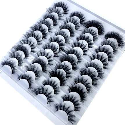 20 pairs 3D Mink Lashes Natural False Eyelashes Dramatic Volume Fake Lashes Makeup Eyelash Extension Silk Eyelashes