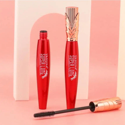 4D Mascara Waterproof Extra Volume Long -lasting Hyper Lengthening Eyelash Non-smudging Eyelashes Black Mascara