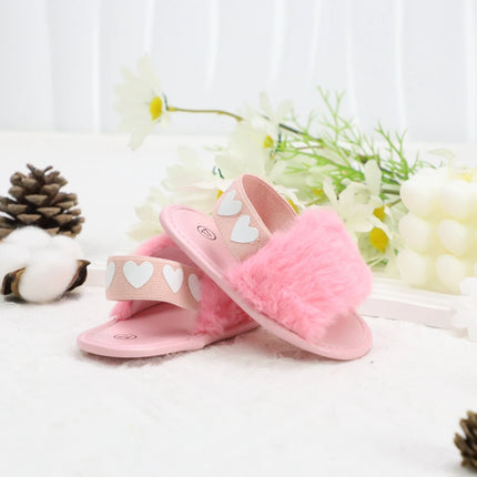 Baby girl winter breathable front shoes cute plush toddler shoes baby shoes