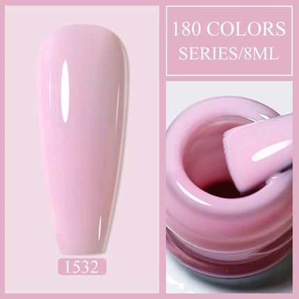 Parkson 8ml HEMA TPO FREE Color Gel Nail Polish Nude Pink Red Green Collection Nail Gel Polish Glitter Soak Off UV LED Gel