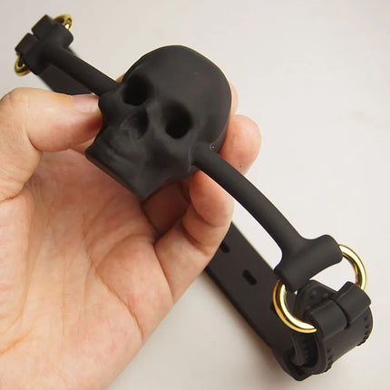 Medical Silicone Mouth Gag Skull,Slave Breathable Bdsm Gag Bondage Restraints,Sex Toys for Couples,Adult Games,Role Play
