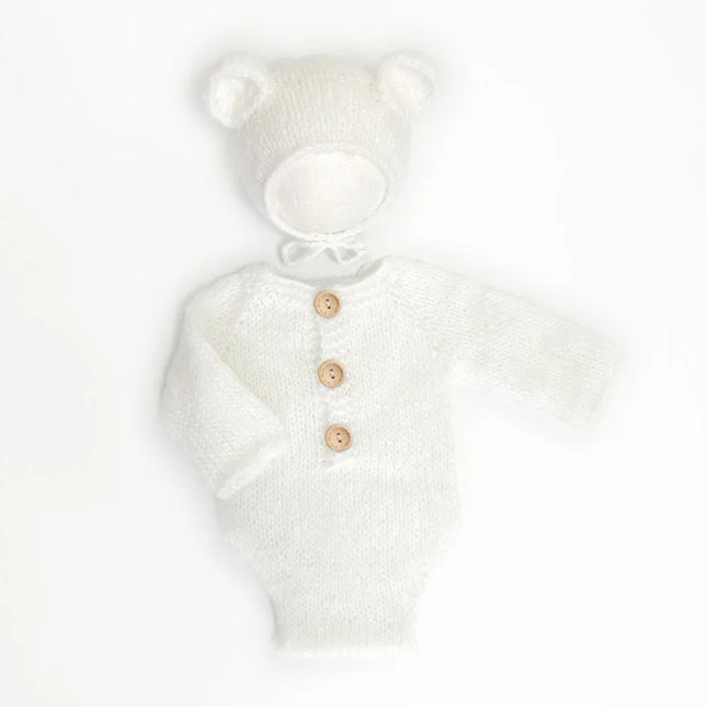 Reborn Doll Clothes Jumpsuits Baby Girl Pink Knitted Sweater Hat Clothing Outfit for 45-50cm Like Real Newborn Dolls Accessories