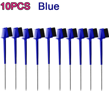 Beauty Supply Rat Tail Comb 3N1 Stainless Steel Pintail Styling Combs Carbon Fiber Heat Resistant Teasing Combs 10Pcs Bulk