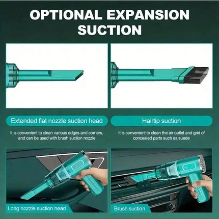 Portable Car Vacuum Cleaner, 3500Pa Suction Power, Handheld Design, USB Rechargeable, Suitable for Cleaning Cars and Homes