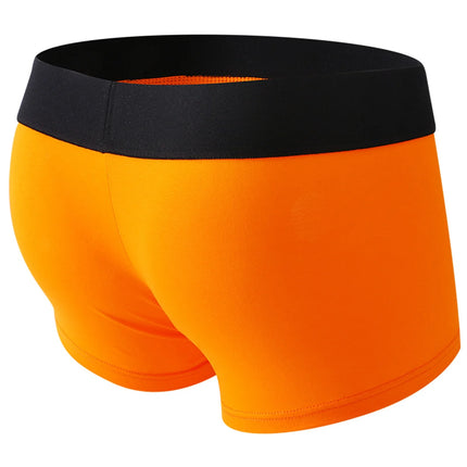 Men Underpants Open Pouch Hole Boxer Shorts Cockring Panties Cock Silicone Ring Cotton Underwear Boxershorts