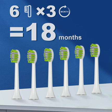 Dr.Yadent YD05 Electric Toothbrush USB-C Fast Charge 4 Modes for Adults 2mins SmartTimer 6 Replacement Heads Last for 1 Year Use