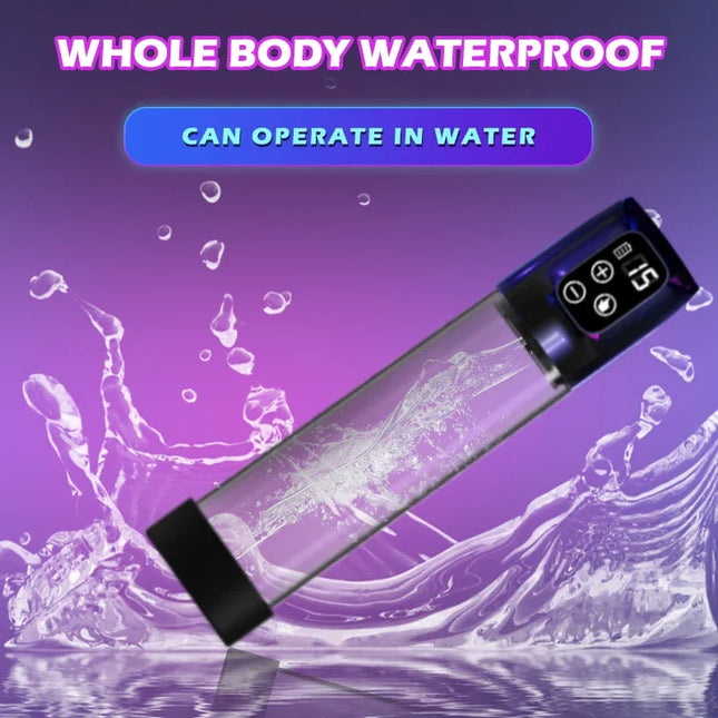 Electric Penis Pump Male Masturbator Vacuum Pump Extender Enlarger Dick Pump Cock Ring Adult Delayed Ejaculation Training 18+