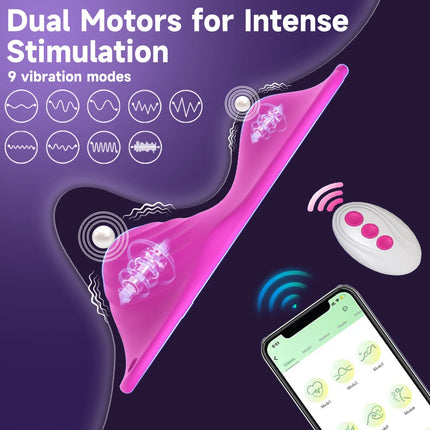 APP Remote Control Butterfly Vibrator Wearable Dual Motor Vibrating Vagina Clitoris Stimulator Sex Toys Adults Masturbation