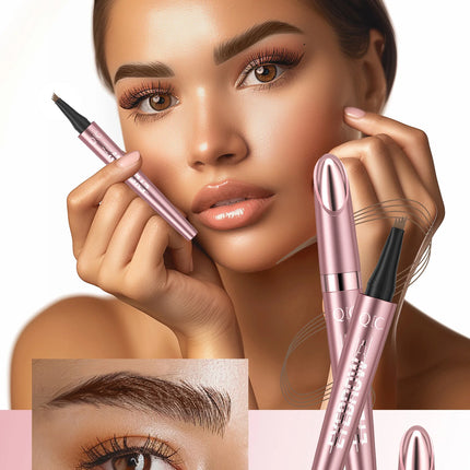 3D Dye Eyebrow Pencil Hairling Anti-smudge Waterproof Long Lasting Black Brown Large Brush Natural Wild Eyebrow Enhancers Cream