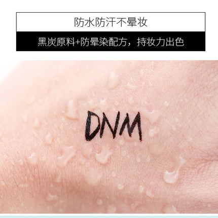 DNM 12 Colors Eyeliner Pen Waterproof Soft Sponge Head Silkworm Pen Quick Dry Black Natural Coloring Liquid Eyeliner White
