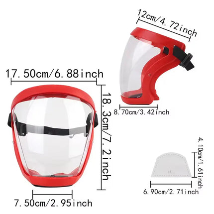 Transparent Facial Shield Anti-Fog Work Protection Mask Filter Dust-proof Anti-splash Full-Face Grinding Weeding Protection Mask