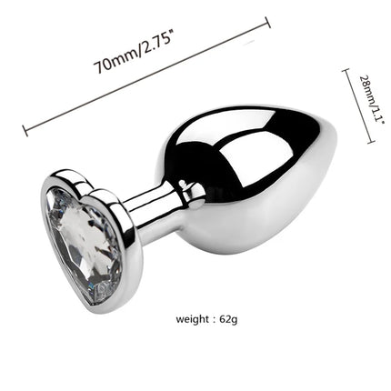 S/M/L Anal Plug Metal Adult Sex Toys For Women Men Crystal Erotic Bullet Butt Plug Stimulator Prostate Massager Intimate Goods