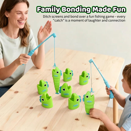 Funny Telescoping Fishing Family Party Battle Game Toy Fish Catch Game 2 Player size fish competition interactive game Toy Party