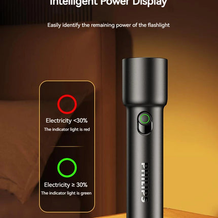 Philips NEW SFL1235 2-PCS EDC Portable Flashlight Rechargeable LED Flashlights for Defensa Personal Self Defense Camping Hiking