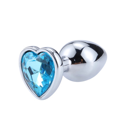 Heart Base Metal Anal Plug 3 Sizes Crystal Butt Plug for Women Removable Stainless Steel Anal Anus Masturbation Adult Sex Toys