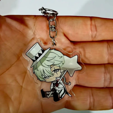 Anime Bungou Stray Dogs Arcylic Keychain Atsushi Nakajima Dazai Flower Key Chain Women Men Accessories Bag Pendant Chaveio Gifts