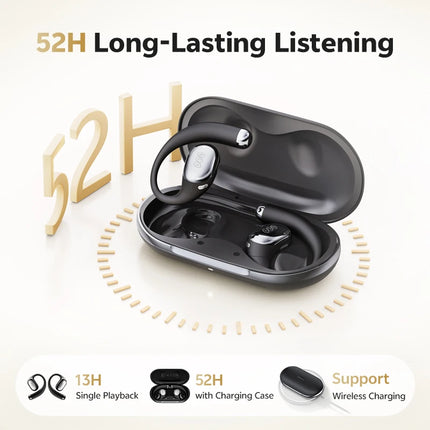QCY Crossky R70 BH24CT02A Open-Ear Wireless Headphones Hi-Res with LDAC Bluetooth 6.0 Earphones Bass Boost Spatial Sound Earbuds