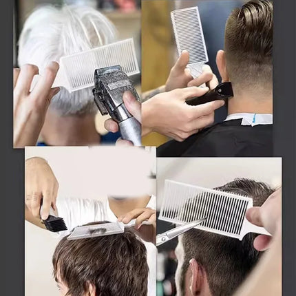 Fading Comb Professional Barber Clipper Blending Flat Top Hair Cutting Comb For Men Heat Resistant Fade Brush Salon Styling Tool