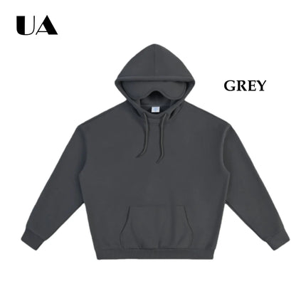 ULBYANRY 2026 Spring New Plush Hoodies with Eye Mask Trendy Hooded Sweathshirt Warm Cozy Commuting Unisex Loose Fit Sweatshirt