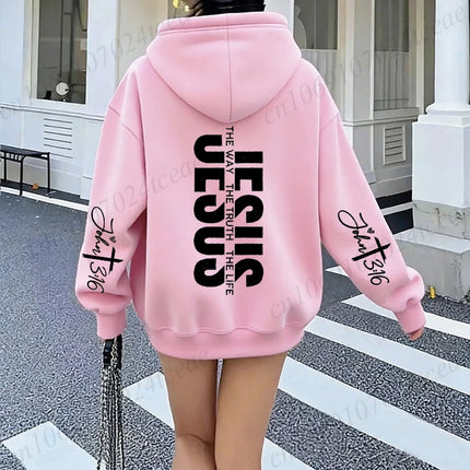 Funny Jesus Print Men Women Hooded Hoodies Casual Hoody Clothing Jesus Fashion Personality Sweatshirts Hip Hop Streetwear Tops