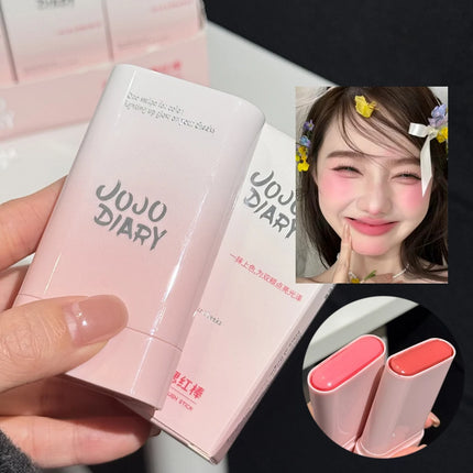 Multi-Functional Blush Stick Easy Color Rouge Blusher Cream Waterproof Brightening Face Contour Smooth Cheek Tint Korean Make Up