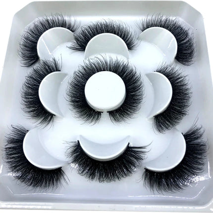 5 Pairs Fluffy Lashes 8-25mm 3D Mink Lashes Long Thick Natural False Eyelashes Wholesale Lashes Vendors Makeup Mink Eyelashes