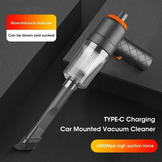 Handheld Vacuum Cleaner for Car, 6000Pa Portable Mini High-Power, Dual-Purpose Suction and Blowing Pet Hair Cleaner