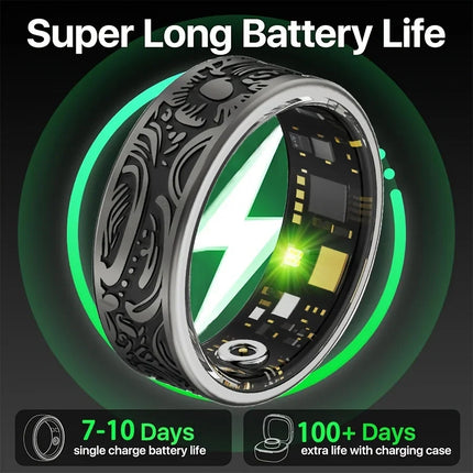 Lenovo Smart Ring Men Women Multi-sport Mode Tracker Heart Rate Blood Pressure Blood Oxygen Sleep Monitoring for Android IOS
