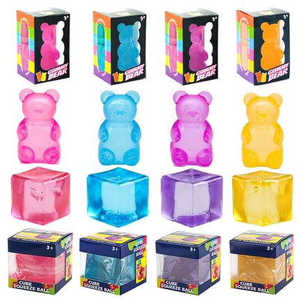 Nee DoH Nice Cube, Cute Bear Maltose, Stress Resistant Toy That Relieve Anxiety, Relax And Grip Desktop Decorative With Box Gift