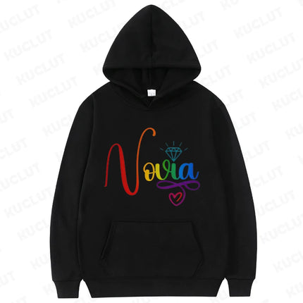 Bestie Bridal Bachelorette Party Hoodies Spanish Team Bride Print Casual Hooded Sweatshirts for Women Girls Group Matching Tops