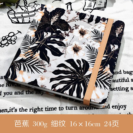 100% cotton journal watercolor book sketchbook acrylic marker drawing book fabric cover mini pocket book square oil pastel book