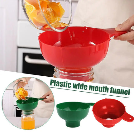 High-end Wide Mouth Funnel Plastic Popular Salad Dressing Liquid Wide Tools Gadgets Mouth Hopper Funnel Kitchen Canning Filter