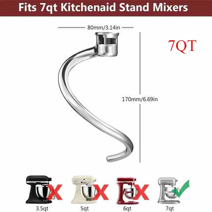 For Kitchenaid5 6 7 Quart Mixer Aid Attachment Parts AccessoriesStand Mixer Wire Whip& Dough Hook&Mixer Aid Paddle