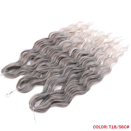 Noble Braiding Hair 300g 24 Inch ANNA Curl Hair Water Wave Twist Crochet Hair Synthetic Rainbow Color Braiding Hair Extensions