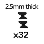 32pcs 2.5mm black