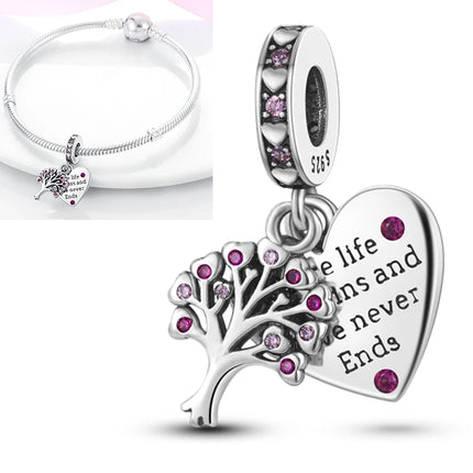 New 925 Sterling Silver Charms Beads Sunflower Flower Daisy Original Charm Pendant Fit Charm Bracelets DIY Jewelry Birthday Gift