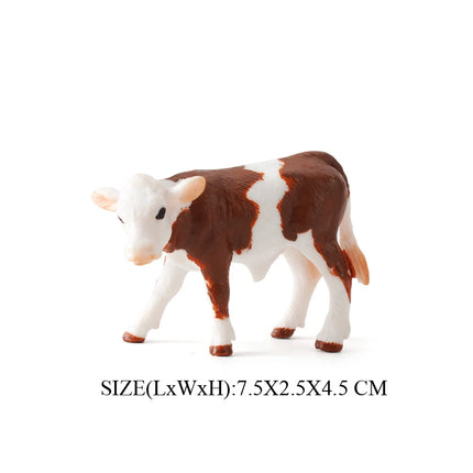 Simulation Texas Longhorn Bulls Musk OX Yak Cow Farm Animals Buffalo Calf Bull Model Figures  Home Decor Educational Toys