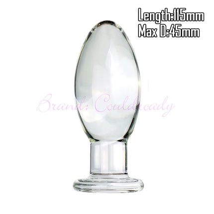 Large Crystal Butt Plug Vagina Ball Big Pyrex Glass Anal Dildo Bead Adult Sex Toys for Women Men Gay Masturbator