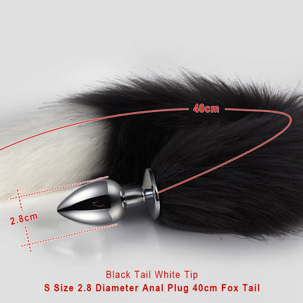 Sex Shop 5 Sizes Metal Butt Plug Fetish Fox Tail Intimate Toys Bdsm Anal Extender Dilator Products Erotic Games Goods For Adults