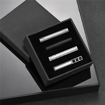 Minimalist Tie Clip For Men Tie Clip To Man Shirt Business Party Gift Box Jewelry Men's Cuff Luxury Man Fashion Cufflinks Lawyer