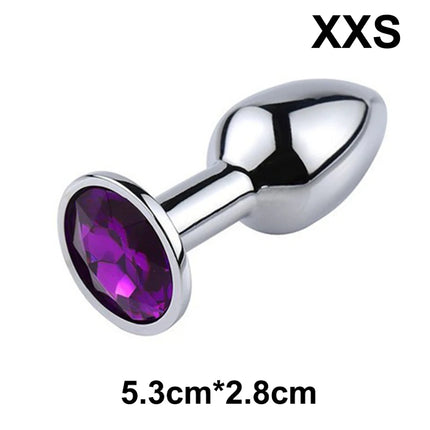 Metal Anal Plug Butt Diamond Plug Sexy Toy Gem Base Beginner Butt SM Toys For Women Men Couples Adult Game Anal Adult Products