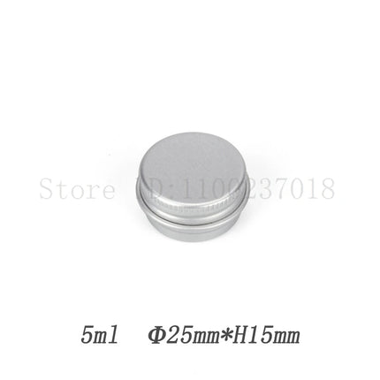 5-250ml Aluminum Tin Jars Lip Balm Container With Screw Thread Lid Candle Ceam Jar Cosmetic Tea Cans Box