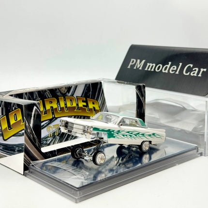 [In Stock] 97M 1:64 Cadillac DeVille Low Rider Hydraulic Chassis Modified Version New Color Alloy Diecast Model Car