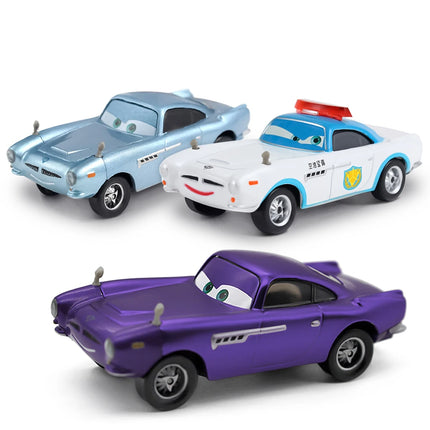 Disney Cars Toy British Super Spy Finn McMissile 1:55 Diecast Model Basic And Cross Dressing Version Children's Alloy Toy Car