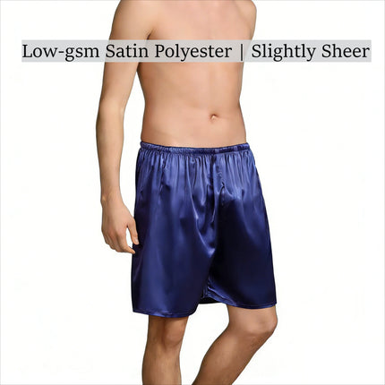 1pc Men's Satin Ice Silk Shorts Lightweight Smooth Comfortable Breathable Sweat-Wicking Casual Lounge Sleep Men Underwear Shorts